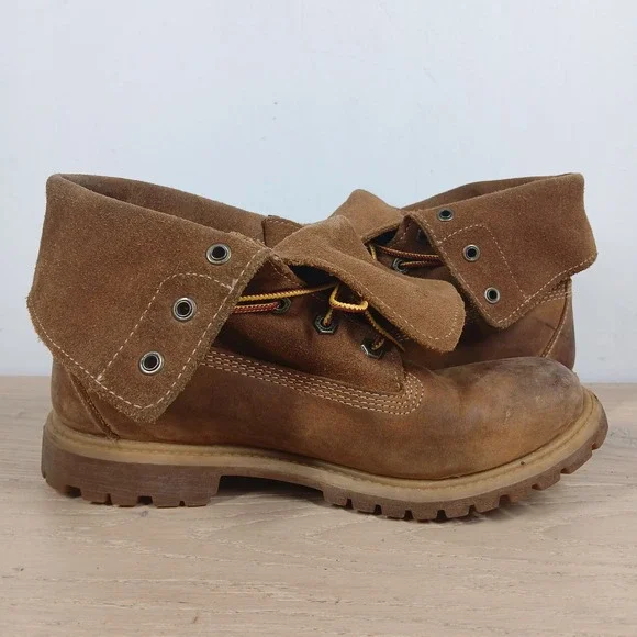 Timberland Boots Womens 8.5 Brown Leather Workwear Lug Sole Outdoor Heritage Pro - Picture 2 of 10